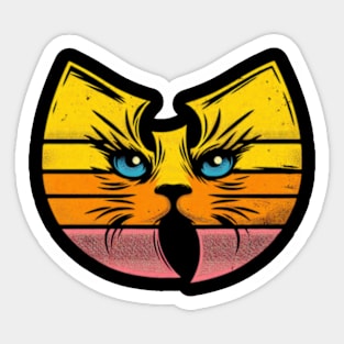 Wutang Logo Cat face effect Sticker